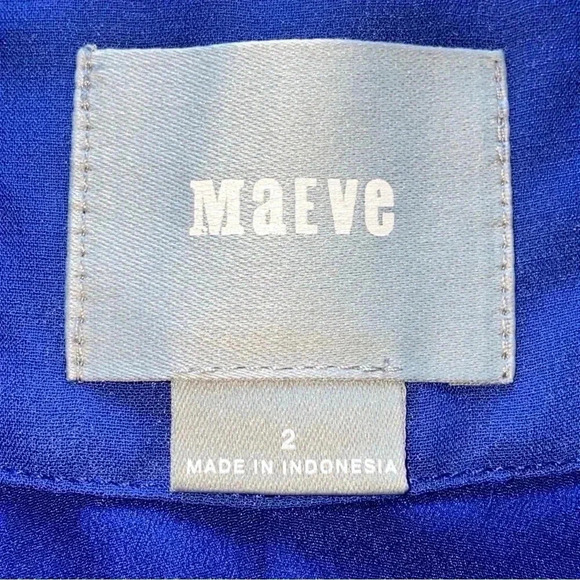 Anthropologie Maeve Dress Size 2 Gorgeous Ink Blue With Purple ❤️ - Picture 6 of 13